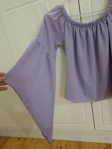 qadin kostyumlari modelleri: 👚Bənövşəyi rəngdə qadın bluzu ⭐ Yenidir, Türkiyədən alınıb - Model — 6