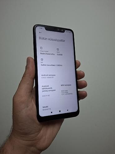 samsung note: Redmi Note 6 Pro, 32 GB, rəng - Qara, Barmaq izi — 4
