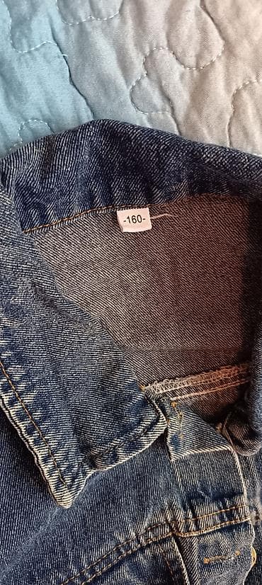 oversize şalvar: Uşaq üçün iki hissəli dəst – cins gödəkcə və cins şalvar - Üst — 2