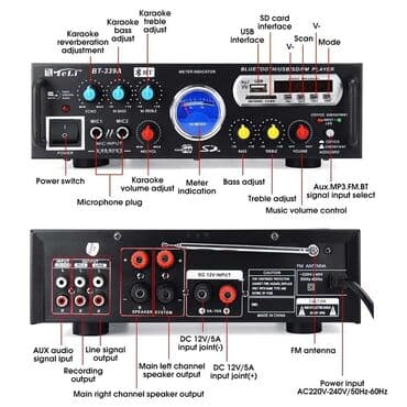 ses yazan cihazlar: Sesguclendirici usilitel amplifier karaoke mikrafon echo FM radio USB — 6