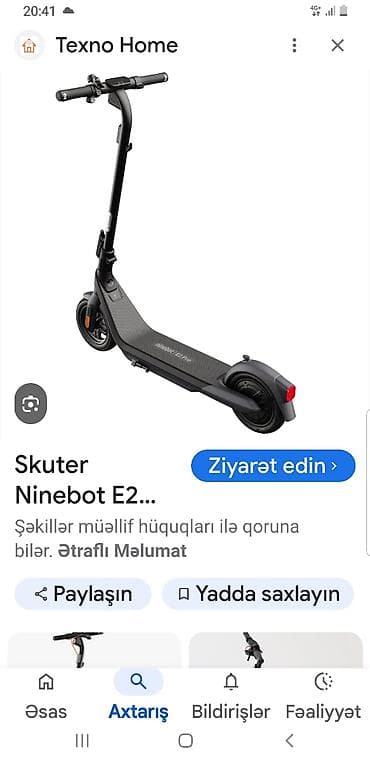 pro 2 scooter elektrik: Ninebot E2 Pro elektrik skuter - Güclü elektrik mühərriki ilə şəhər — 1