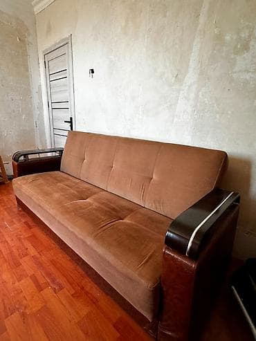 divan krislo: İşlənmiş, Di̇van-kravat, 2 kreslo, Divan, Bazalı, Açılan — 1