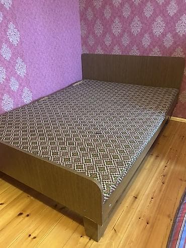 jasmin: Taxta çarpayı – iki nəfərlik-200x140sm - Material: MDP/laminat örtüklü — 1