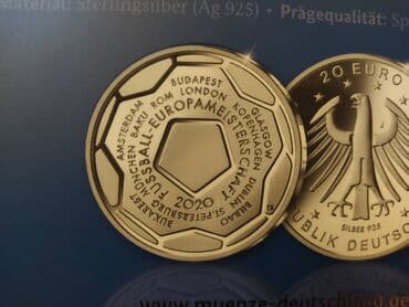 qizil onluq qiymeti 2020: Серебряная монета 20 евро, Чемпионат Европы по футболу 2020 года, 18 — 2