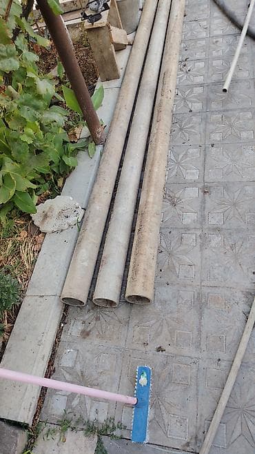 унитаз б у: 3 eded diametri 120 mm qalınlıq 10mm uzunluğu 4 metr asbest boru her — 1
