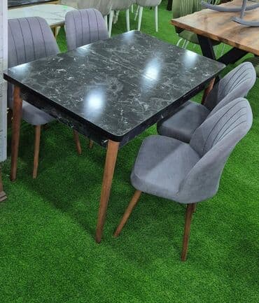 Masa və oturacaq dəstləri: Mətbəx üçün, Yeni, Açılan, Dördbucaq masa, 4 stul — 2