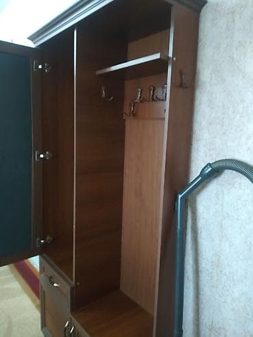 salon şkaf: Dəhliz üçün funksional şkaf-komod dəsti - Material: ağac teksturalı — 3