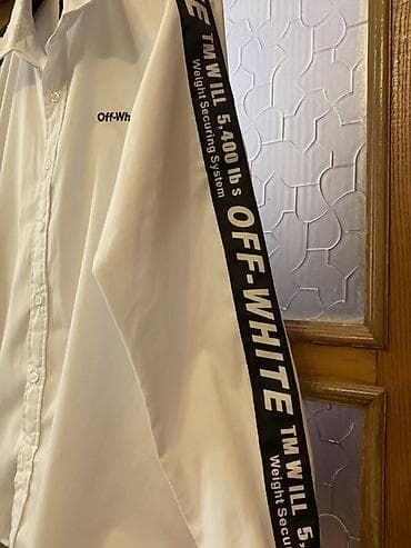 Личные вещи: Мужская рубашка, Off-White, XL, цвет - Белый — 2