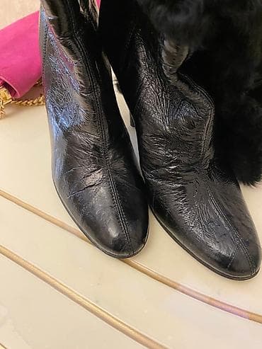 qadın sapaşkiləri: Dolce & Gabbana qadın çəkmələri - Model: dizaltı, hündür dabanlı — 4