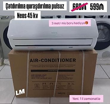 Kondisioner 40-45 kv. m, Split sistem, Pulsuz quraşdırılma