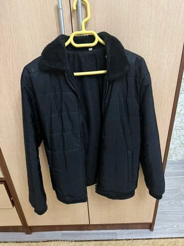 kişi dəri godəkcələr: Qışlıq kişi gödəkçəsi – qara rəng - Model: düz kəsim, quilted — 1