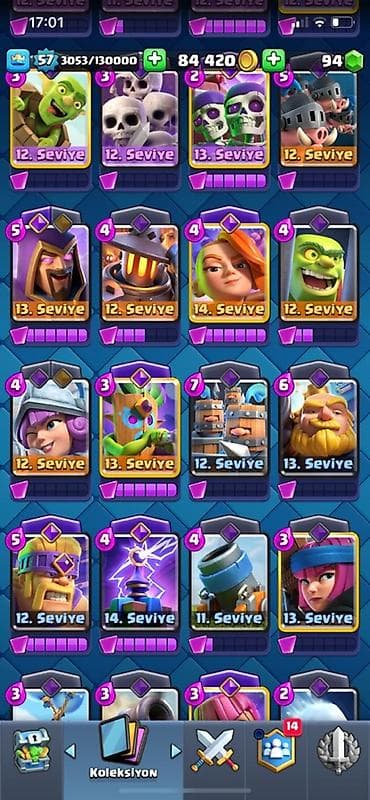 Clash Royale hesabı – yüksək səviyyəli kolleksiya və güclü destələr — 8