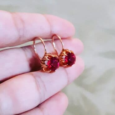 sirqalar qizil: Sırğa, Sarı qızıl, 583 Əyar, 462 g — 5