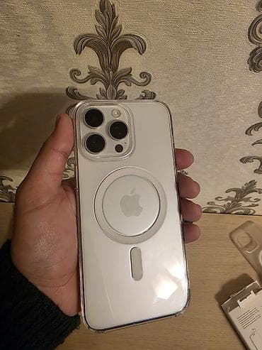 iphone adapteri: IPhone 15 Pro Max, 256 GB, White Titanium, Simsiz şarj, Face ID, Sənədlərlə — 10