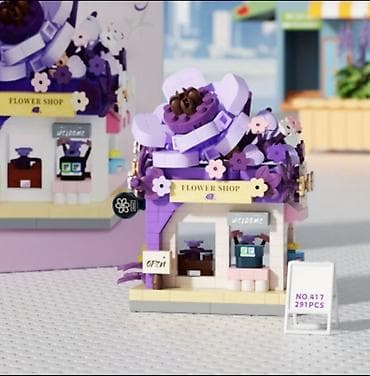 labubu harda satilir: Mini “Flower Shop” konstruksiya dəsti - Mövzu: gül mağazası konseptli — 1