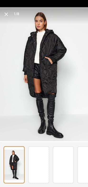 женский пуховик новый: Qadın üçün qara kurtka. Ölçüsü səhv gəldiyi üçün satılır. S-38 bədən — 1