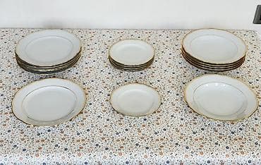 Qab-qacaq və mətbəx ləvazimatları: Nahar dəsti, rəng - Ağ, Farfor, 6 nəfərlik, Almaniya — 5