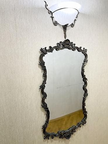 svetilnik: Güzgü Divar üçün, Oval, Sadə, Çərçivə ilə — 2