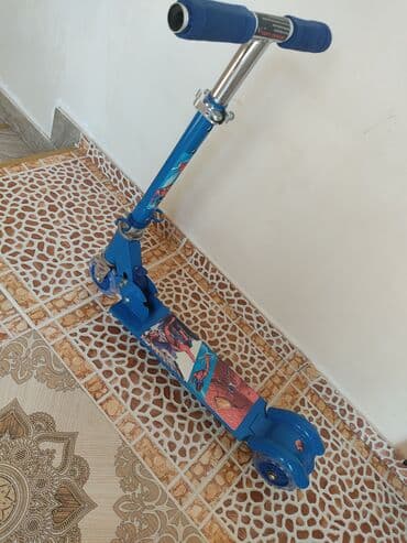 турники для дома купить: Uşaq skuter – mavi rəngdə, 3 təkərli, qatlanan model Xüsusiyyətlər: - — 2