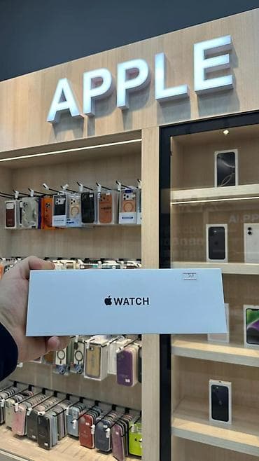 Смарт браслеты: Новый, Смарт часы, Apple, Водонепроницаемый, цвет - Черный — 2