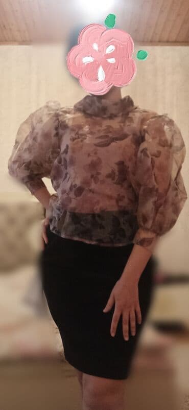 Lincoln: Qadın üçün şifon bluz - Model: çiçək naxışlı, şəffaf şifondan - Rəng — 2