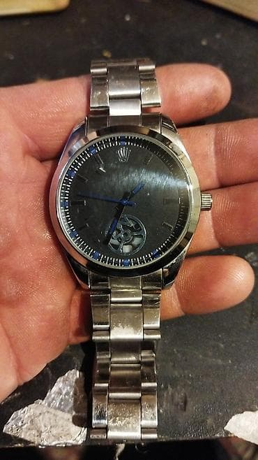 Смарт браслеты: Наручные часы, Rolex, цвет - Черный — 1