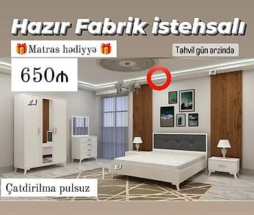 islemis mebiler: İkinəfərlik çarpayı, Komod, Yeni — 1