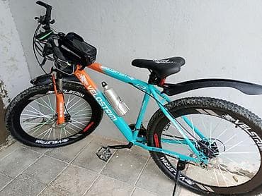 Velostrim dağ velosipedi - Çərçivə: yüngül alaşımlı, turkuaz-narıncı — 1
