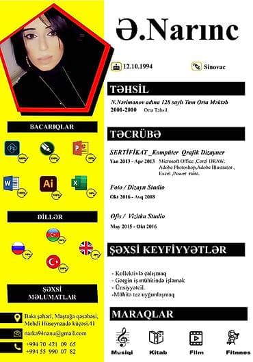 Qrafik dizayn xidmətləri Peşəkar dizayn və ofis işləri üçün