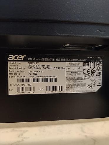 rog strix g16: Gaming monitor 24 inc 165hz 1ms Acer Manitor ela veziyyetdedir. ne — 3