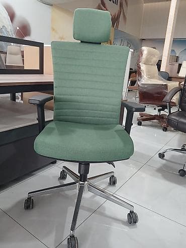 mebel servant: Ofis kresloları – müxtəlif modellər - Direktor tipi dəri kreslo (tünd — 4