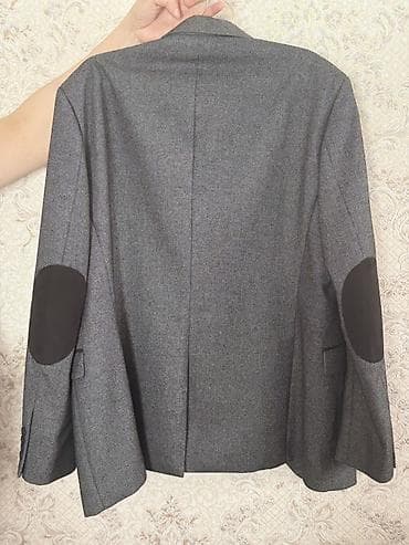 Üst geyimləri: Kişi üçün klassik-jilet tipli blazer pencək - Rəng: tünd boz, xırda — 3