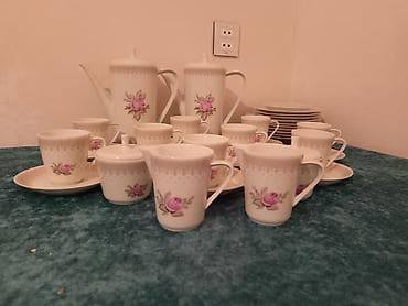 Çay dəsti, rəng - Ağ, Farfor