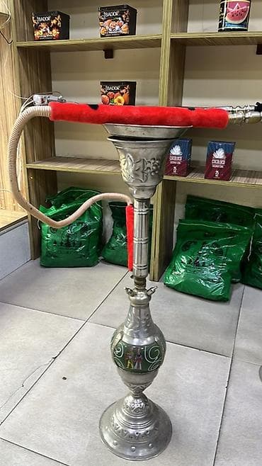 ag gumus: Nargilə dəsti - Material: metal gövdə, oyma naxışlı klassik dizayn - — 1