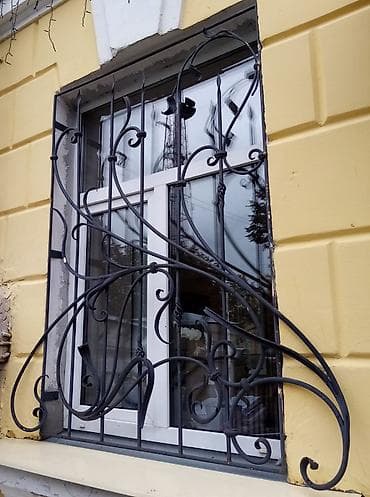 Строительные леса: Dəmir dekorativ pəncərə barmaqlıqları Изготовление кованых решёток на — 1