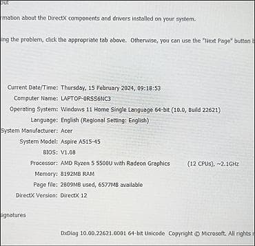 Acer: İşlənmiş Acer Aspire, 15.6 ", AMD Ryzen 5, 512 GB, Rayonlara çatdırılma — 7