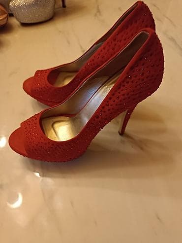 massimo dutti ispaniya: Loriblu qadın gəlinciyi – açıq burunlu, stiletto dabanlı, qırmızı — 2