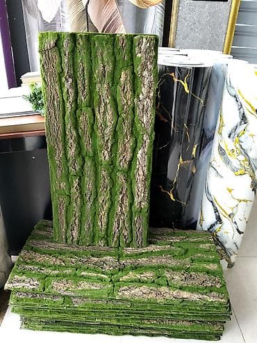 Крепежные изделия: Meşə qabığı teksturalı 3D dekor panellər - Material: yüngül dekor — 1