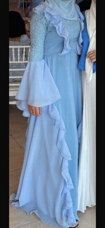 смарт рич кофе для похудения: 3 ədəd özəl dizayn maxi don dəsti 1) Açıq mavi şifon maxi don - Zərif — 8