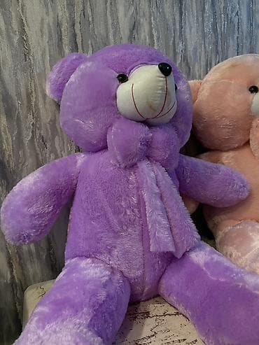 Мягкие игрушки: Qırmızı plyuş ayıcıq – böyük ölçülü, yumşaq və qucaqlanması rahat — 7
