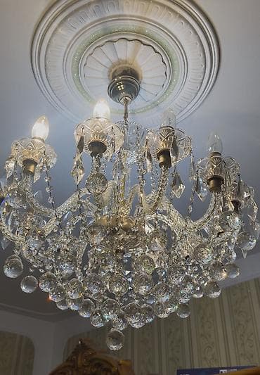 Çılçıraq, 10 və daha çox lampa, Xrustal — 4