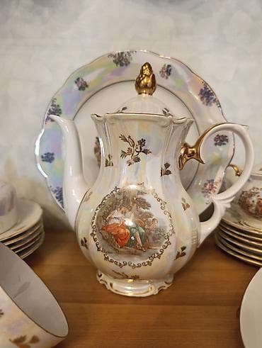 cay: Çay dəsti, rəng - Ağ, Farfor — 5
