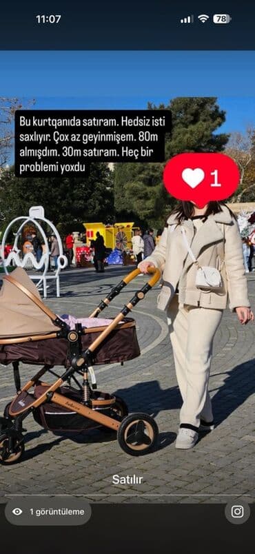 deve yunu: Qışlıq qadın kurtkası - Rəng: boz - Model: qısa, kapüşonlu, şişmə — 1