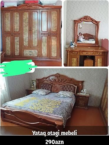 Yataq otağı mebel dəsti Klassik üslubda, oyma naxışlı massiv ağac lalafo.az -da Yataq otağı mebel dəsti Klassik üslubda, oyma naxışlı massiv ağac