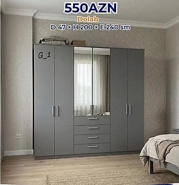 Geniş tutumlu dolab Qiymət: 550 AZN Ölçülər: - Dərinlik: 47 sm -