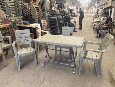 açılan masa modelleri: Yeni, Kvadrat masa, 4 stul, Açılan, Stullar ilə, Plastik, Türkiyə — 6