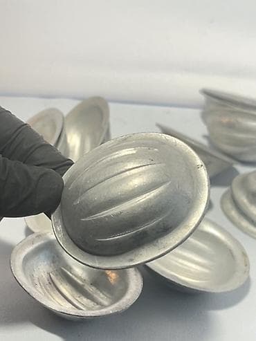 duru yaglar: Şirniyyət qəlibləri, rəng - Gümüşü, Metal, Oval — 2