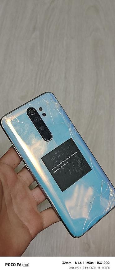 irşadda telefonlar: Redmi Note 8 Pro, 64 GB, rəng - Ağ, Barmaq izi, Face ID — 2