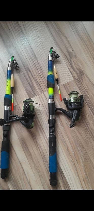 3 tekerli velosiped satilir: Balıqçılıq seti – 2 ədəd teleskopik qamış və qatlanan çarxlarla - — 1