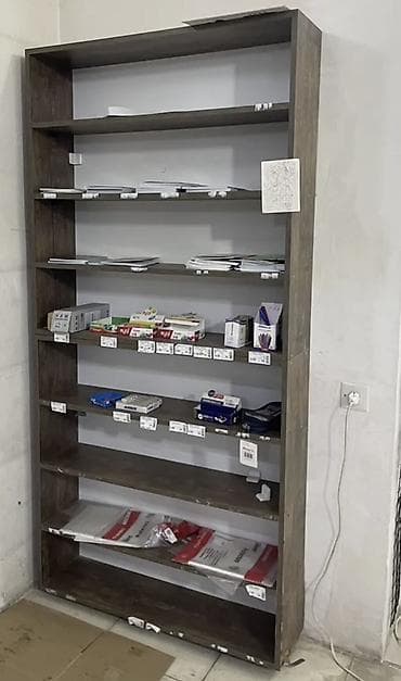 kitab dolablari: 1 ədədi 90 manat Mağaza/Ofis üçün vitrin rəf dəstləri - Material — 1